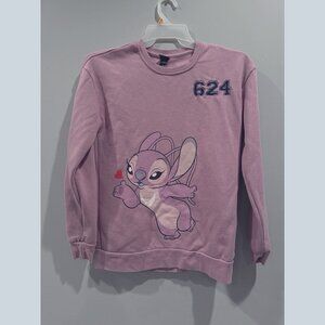 Disney Angel 624 Crewneck Sweatshirt Pink Stitch Womens Size XS